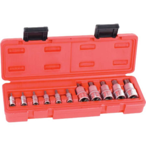 11 PC 1/4-1/2 TORX LOKMA SETİ 5 KÖŞE DELİKLİ